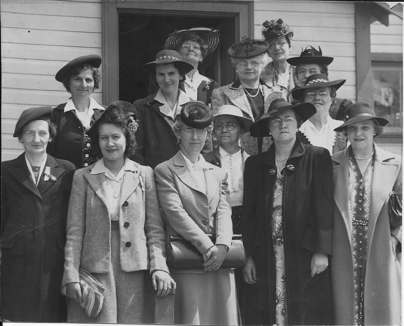 The newly elected executive of the Lunenburg South Division of the Women's Institute 1944, Iona Hall, Hubbards (Roy Tidman, Halifax Chronicle and Daily Star)